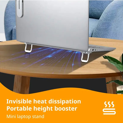 💻 Invisible Adjustable Laptop Stand – Ultra-Slim 2-Piece Set