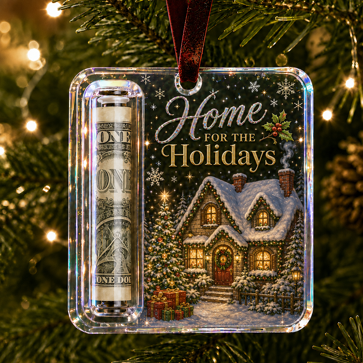 🎄Christmas Cash Gift Ornament- Make Cash Feel Like A Real Christmas Gift 💵