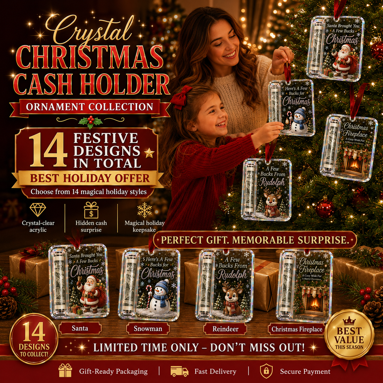 🎄Christmas Cash Gift Ornament- Make Cash Feel Like A Real Christmas Gift 💵