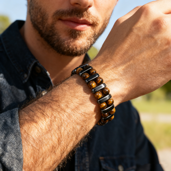 Natural Tiger's Eye Stone Bracelet 🎁 Buy 2 Get 1 FREE — Add Any 3 Pcs To Cart🎉