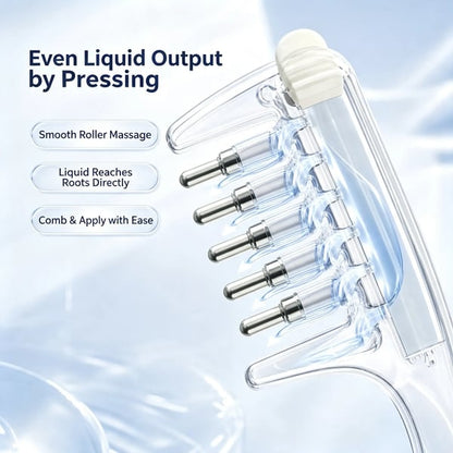 💧Refillable Scalp Oil Applicator Comb with 7 Metal Massage Tips