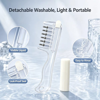 💧Refillable Scalp Oil Applicator Comb with 7 Metal Massage Tips