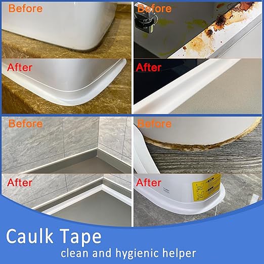 🛁 Self-Adhesive Bath Sealant Strip – Peel, Stick & Seal | 3 Rolls, 3.2m × 38mm