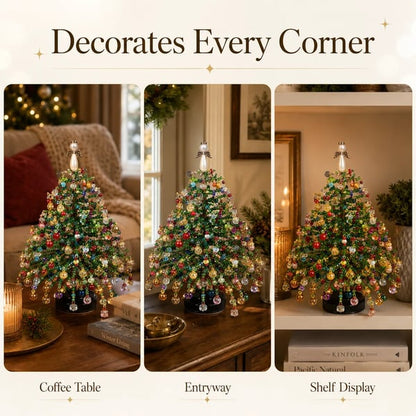 🎄✨ DIY Glass Bead & Faux Pearl Christmas Tree Kit – Create Your Own Sparkling Holiday Decoration