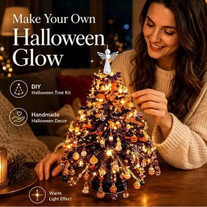 🎄✨ DIY Glass Bead & Faux Pearl Christmas Tree Kit – Create Your Own Sparkling Holiday Decoration