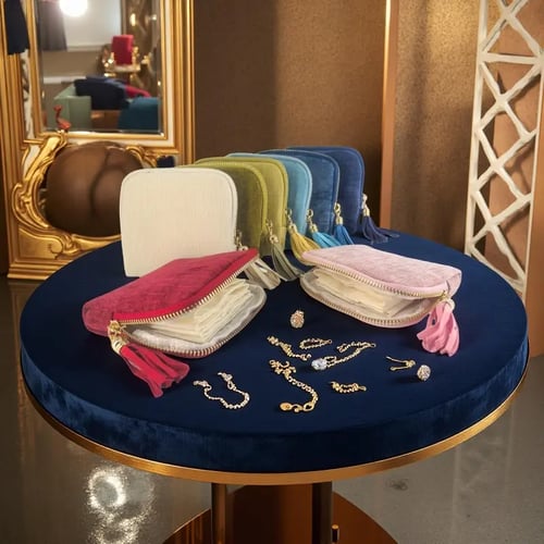 💍Jewelry zippered pocket case Travel Jewelry Bag