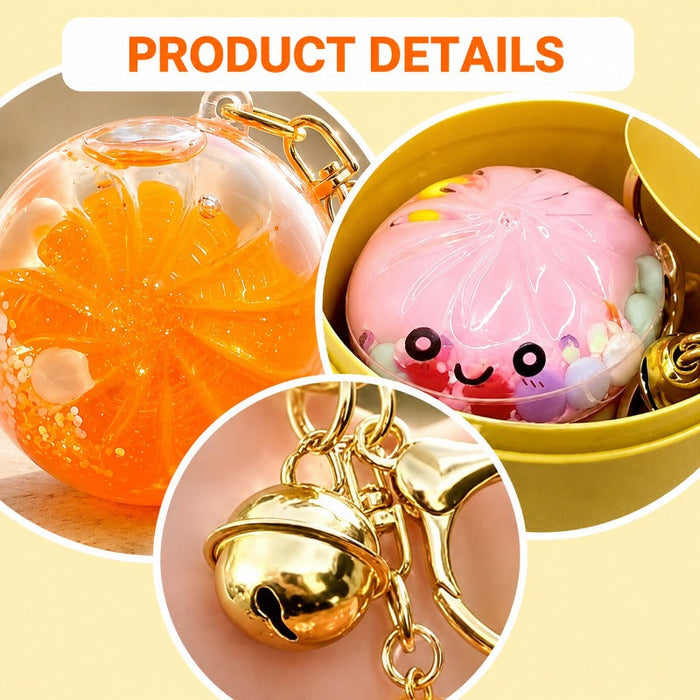 🥟 Super Squishy Dumpling Keychain with Mini Steamer Case