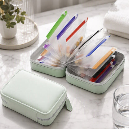💊 A8 Waterproof Pill Pouch Set – Stores 7–14 Days of Medications & Vitamins
