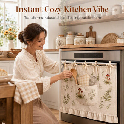 🧺 Oven Skirt Curtain With Pockets – Cottage Style Storage For Your Kitchen!