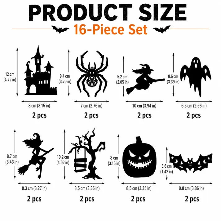 Halloween LED Silhouette Wall Light Stickers