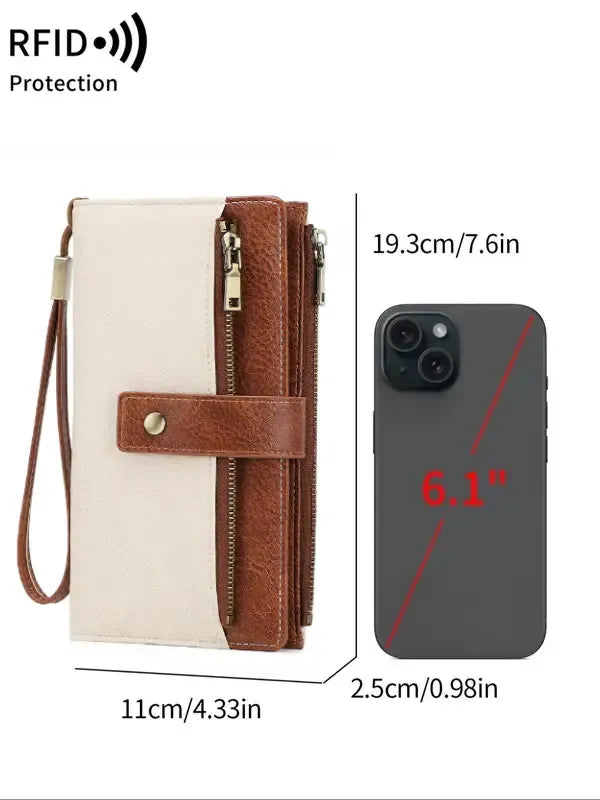 ✨ Elegant RFID Long Wallet – Stylish, Spacious & Easy to Carry