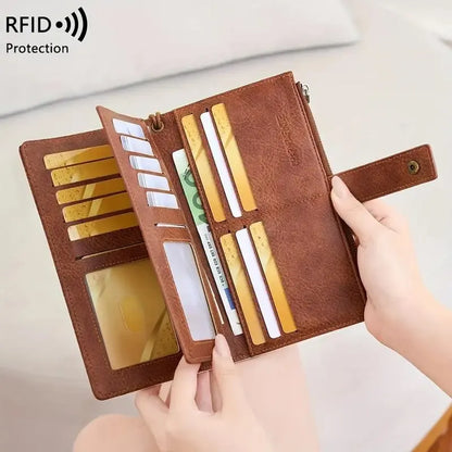 ✨ Elegant RFID Long Wallet – Stylish, Spacious & Easy to Carry