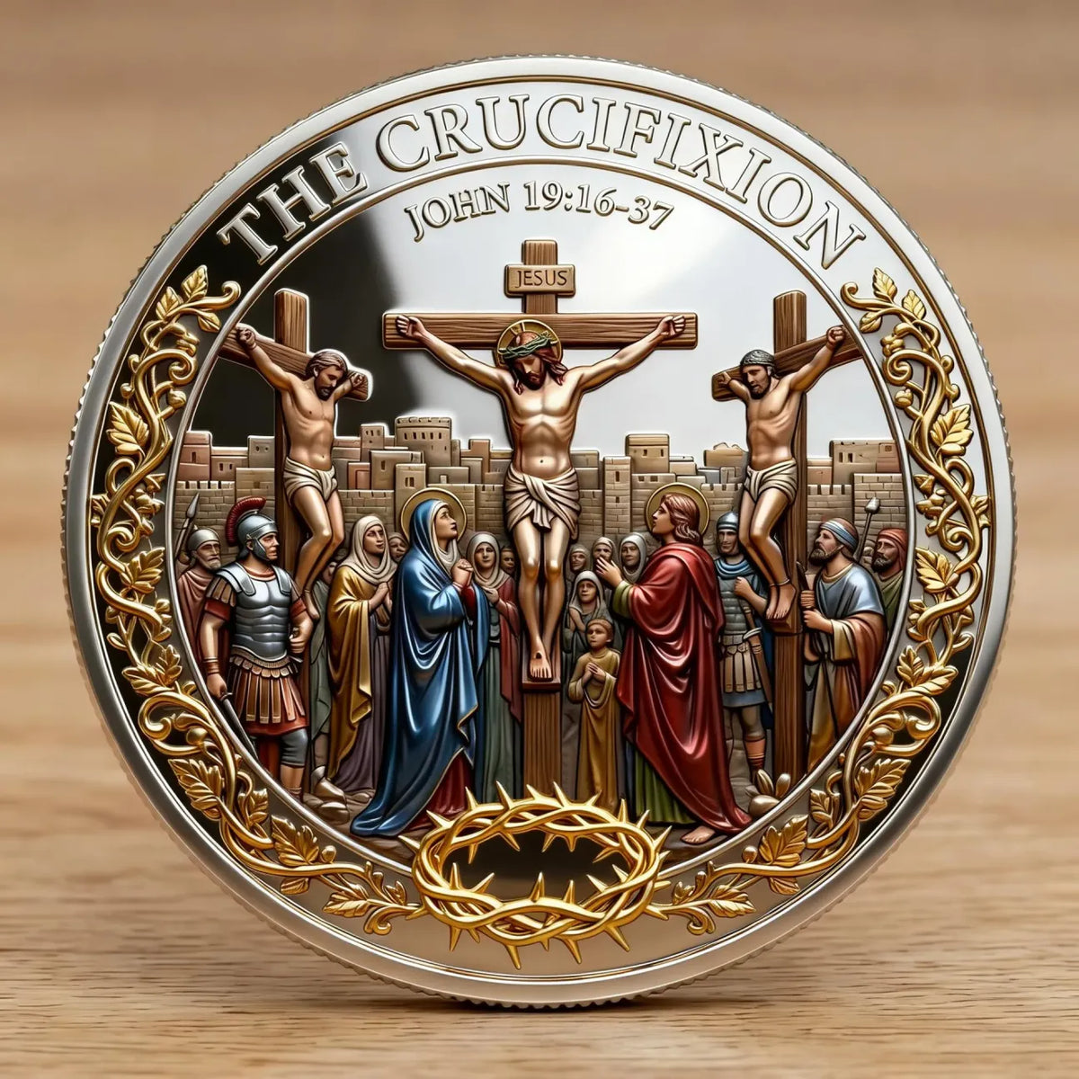 ✝️ Jesus Christ Crucifixion & Resurrection Commemorative Coin | Christian Faith Keepsake