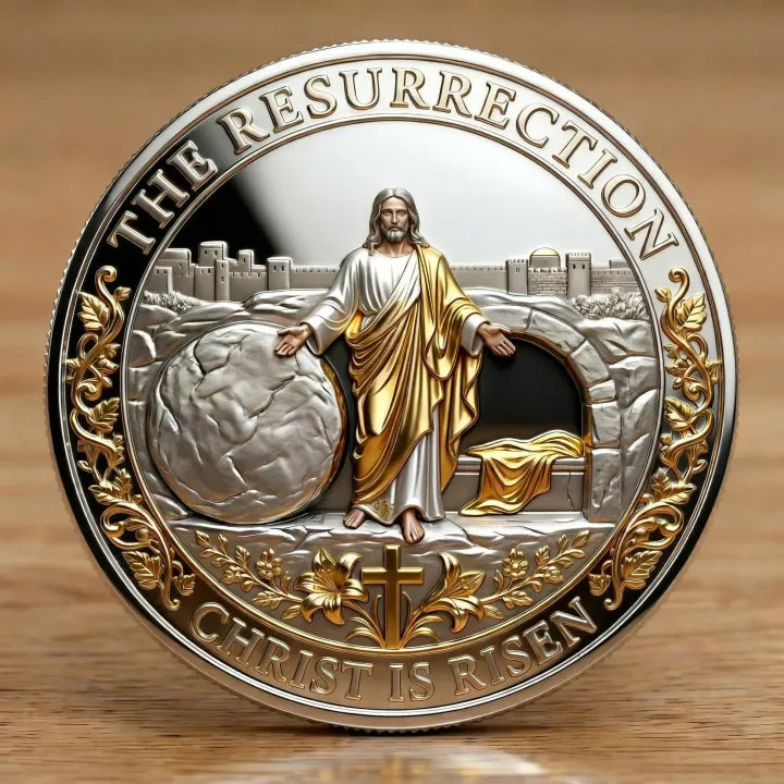 ✝️ Jesus Christ Crucifixion & Resurrection Commemorative Coin | Christian Faith Keepsake