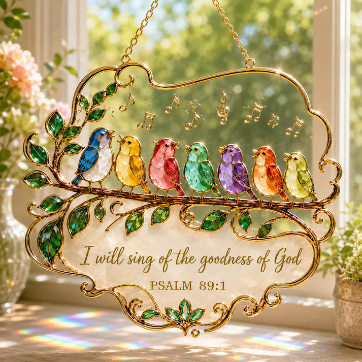 🕊️ Psalm 89:1 Songbird Suncatcher – A Beautiful Reminder of God’s Goodness