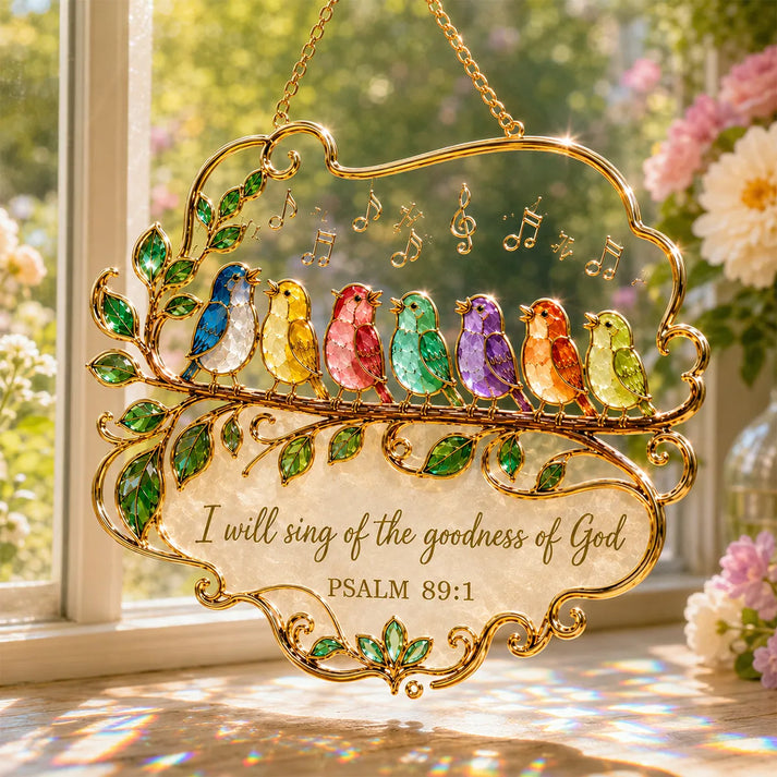 🕊️ Psalm 89:1 Songbird Suncatcher – A Beautiful Reminder of God’s Goodness