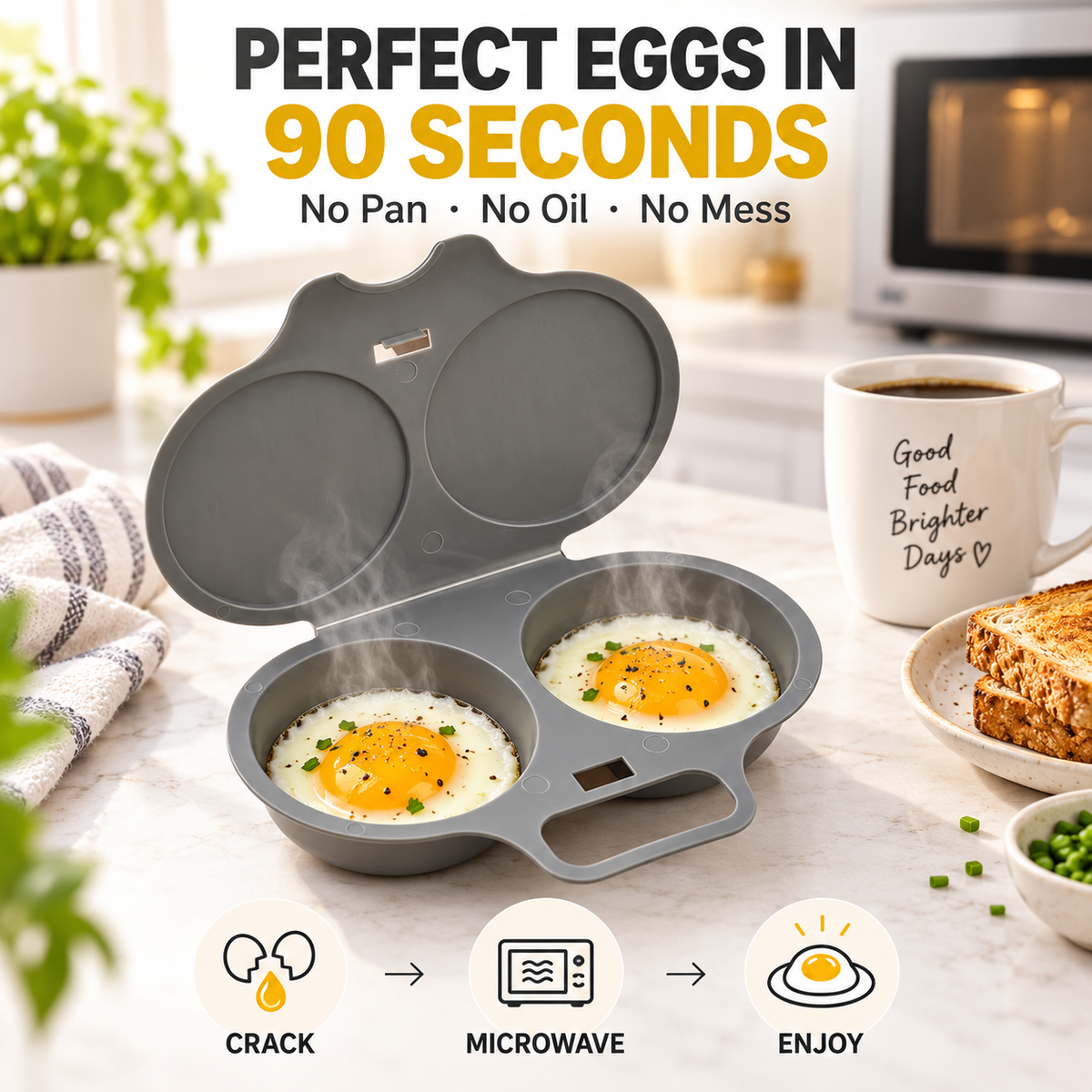 🥚 The Easiest Way to Make Eggs – Microwave Egg Cooker