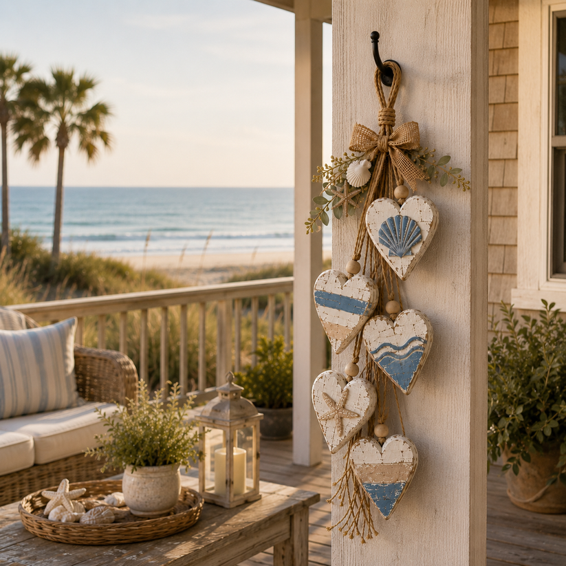 🍂🤎 Fall Home Refresh – Rustic Hanging Heart Wall Decor