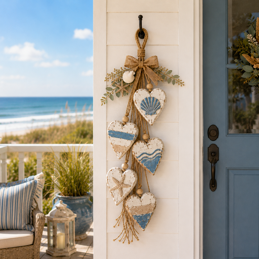 🍂🤎 Fall Home Refresh – Rustic Hanging Heart Wall Decor