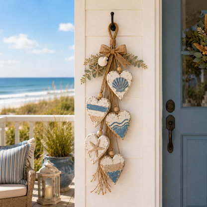 🍂🤎 Fall Home Refresh – Rustic Hanging Heart Wall Decor