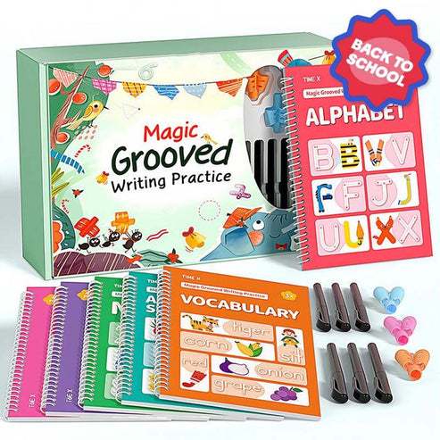 ✏️ Grooved Writing Practice Set – Easier Handwriting for Kids