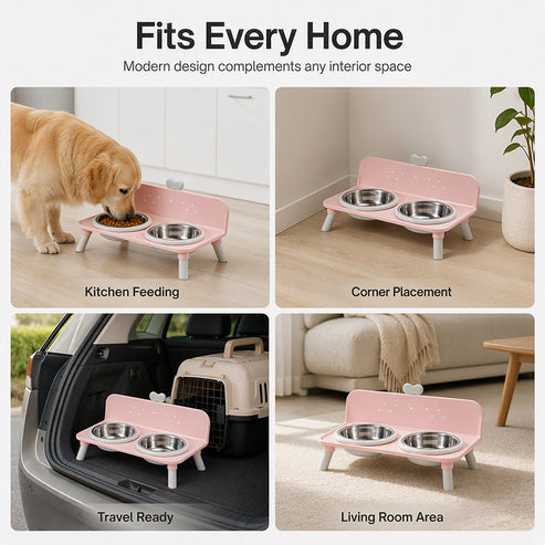 🥣 Elevated Pet Bowls – Detachable & double‑bowl design ✨