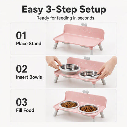 🥣 Elevated Pet Bowls – Detachable & double‑bowl design ✨