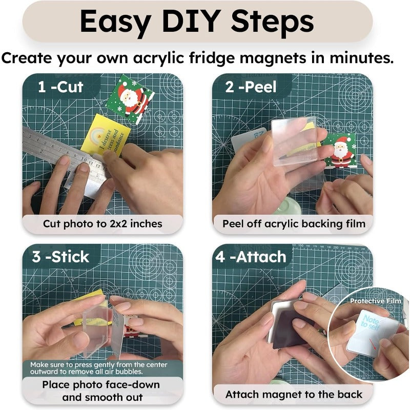 DIY Custom Fridge Magnet Kit – Turn Photos & Art into Magnets