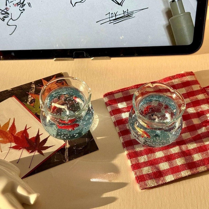 Mini Bubble Fish Tank Scented Candle