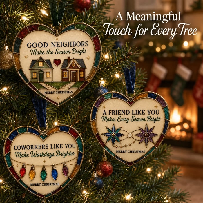🎄 Handcrafted Stained Glass Christmas Ornaments
