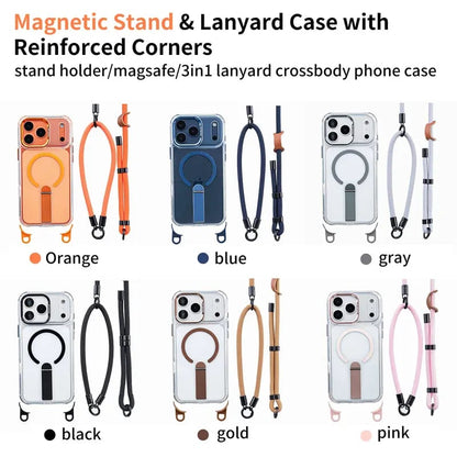 📱 MagSafe Crossbody Phone Case – Hands-Free & Detachable Strap