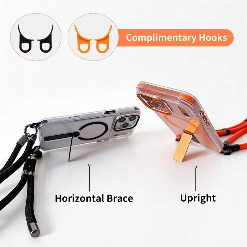 📱 MagSafe Crossbody Phone Case – Hands-Free & Detachable Strap