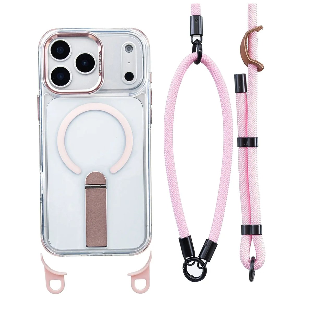 📱 MagSafe Crossbody Phone Case – Hands-Free & Detachable Strap