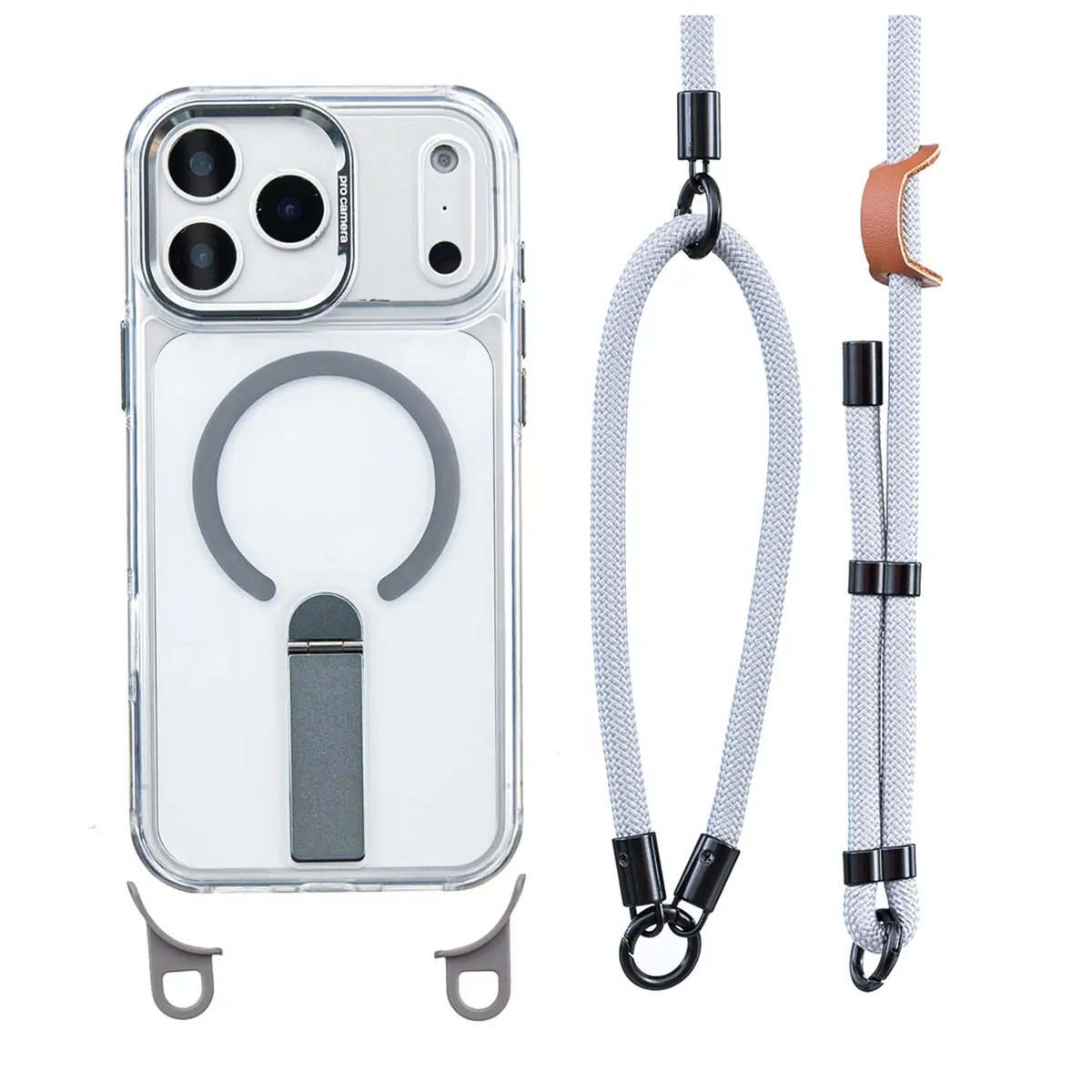 📱 MagSafe Crossbody Phone Case – Hands-Free & Detachable Strap