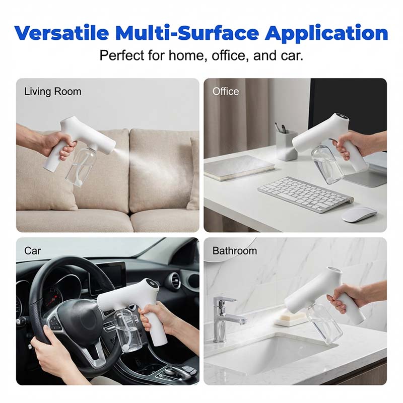 Cordless Nano Spray Gun – Adjustable mist, no cord hassle. Perfect for disinfection & dusting. A cleaning essential! 🔫🌿