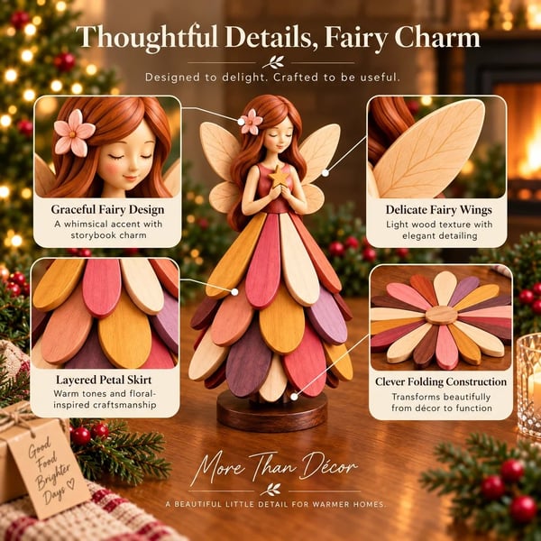 Fairy Bloom close-up details including fairy wings and layered colorful petal skirt