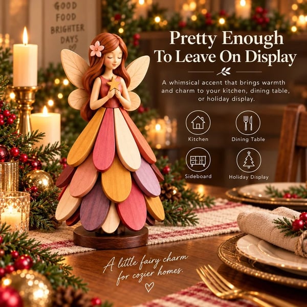 🌸Fairy Bloom Trivet – Folding Fairy Décor & Heat-Resistant Table Protector
