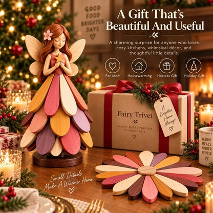 🌸Fairy Bloom Trivet – Folding Fairy Décor & Heat-Resistant Table Protector
