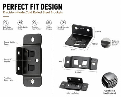 🛠️ 2-in-1 Heavy-Duty Furniture Corner Brackets for Cabinets & Tables