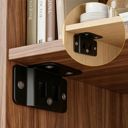 🛠️ 2-in-1 Heavy-Duty Furniture Corner Brackets for Cabinets & Tables