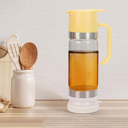 🍯 No-Drip Press-to-Pour Glass Honey Dispenser