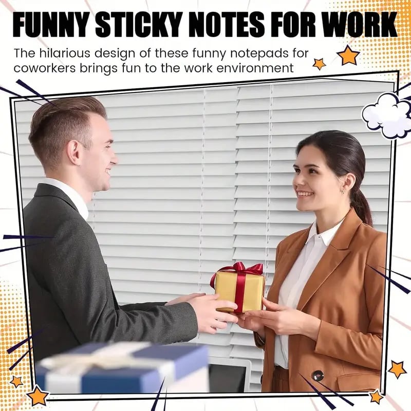 Sarcastic Office Sticky Notes with Flirty Phrases and Passive-Aggressive Jokes