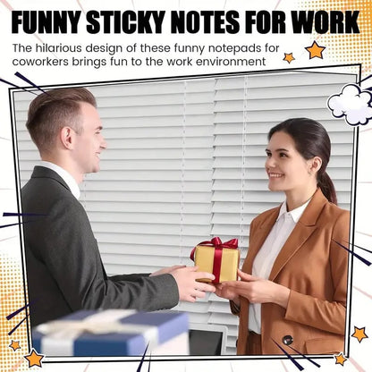 Sarcastic Office Sticky Notes with Flirty Phrases and Passive-Aggressive Jokes
