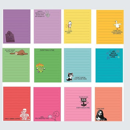 Sarcastic Office Sticky Notes with Flirty Phrases and Passive-Aggressive Jokes