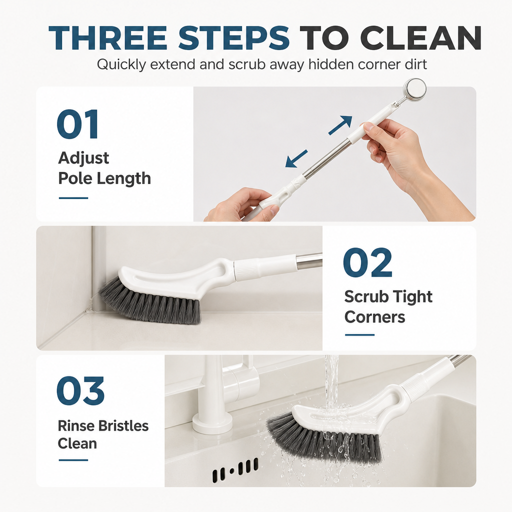 Last Day 49% OFF 🔥 Extendable Crevice Cleaning Brush – Reach Hidden Dirt with Ease!