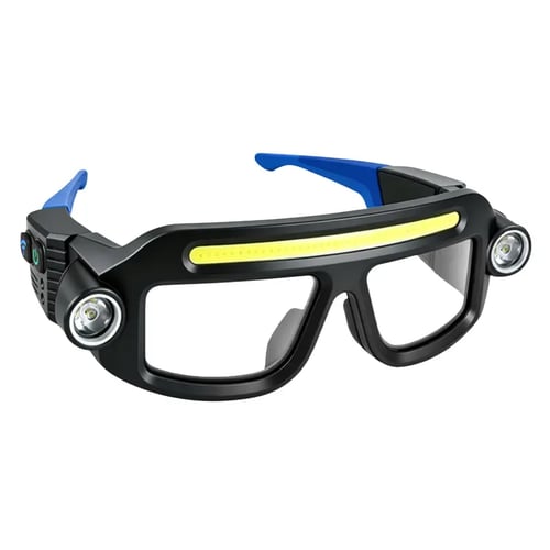 Rechargeable LED Headlamp Glasses – Hands-Free Light with Wave Control