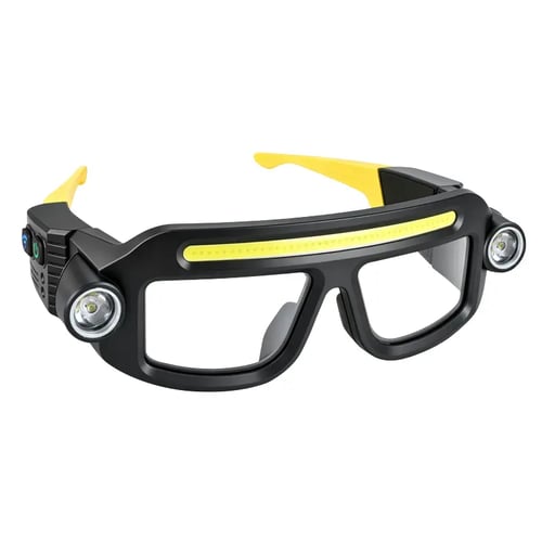 Rechargeable LED Headlamp Glasses – Hands-Free Light with Wave Control
