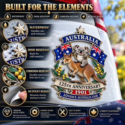 🦘 Australia 125th Anniversary Metal Car Badge