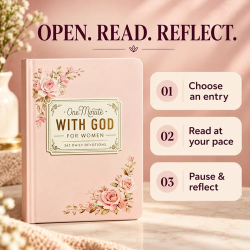 Open read reflect three-step devotional reading illustration