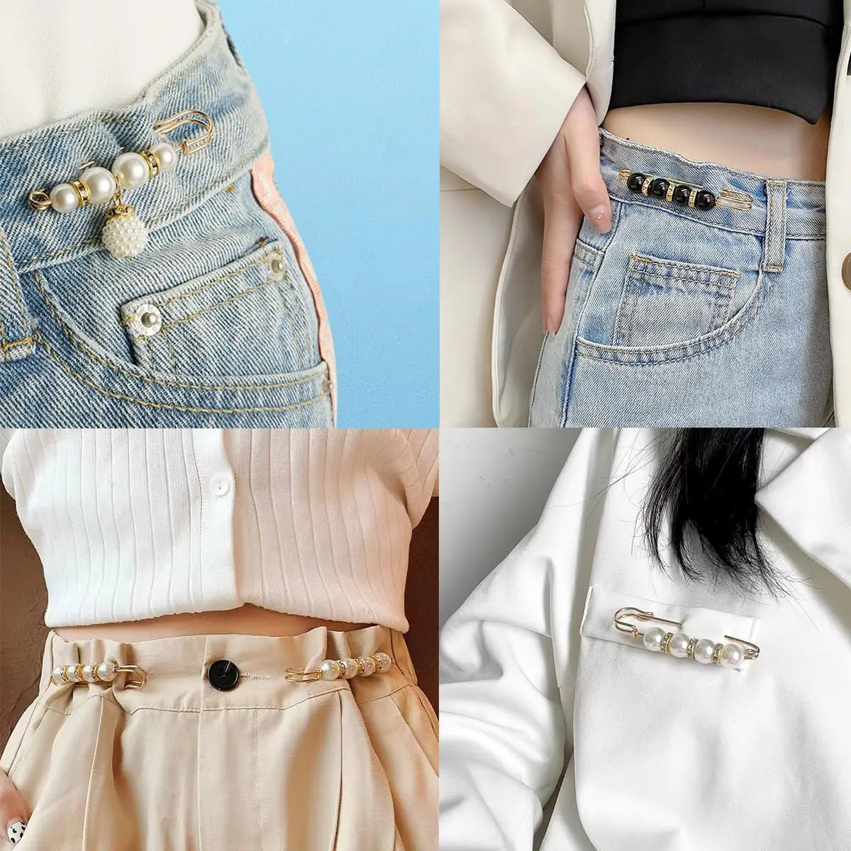 ✨ Pearl Waist Cincher Brooch – Make Loose Clothes Fit Better
